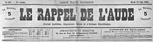 rappel de l'aude,courrier de l'aude