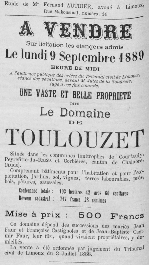 1889  Le Courrier de l'Aude 25 août.jpg