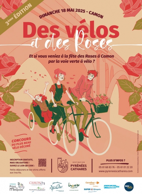 des vélos et des roses
