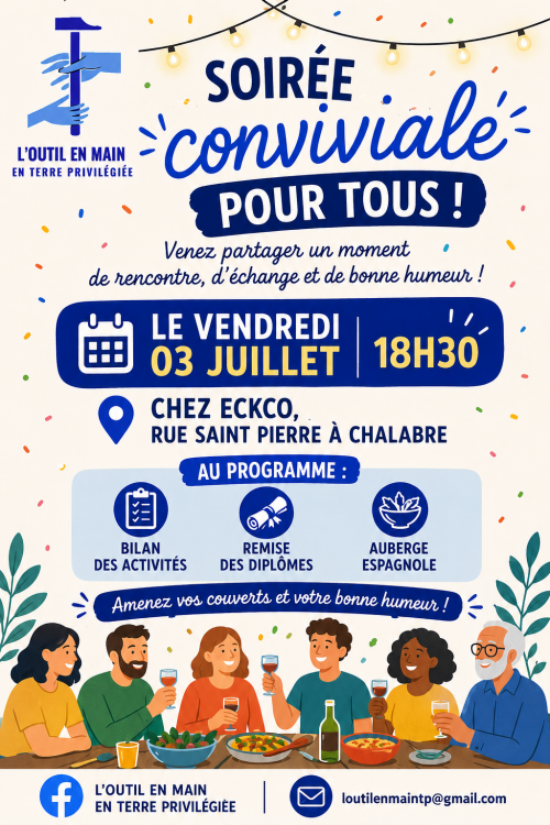 l'outil en main en terre privilégiée