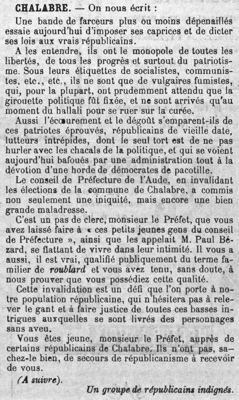 1888 6 juin Rappel de l'Aude Républicains indignés.jpg