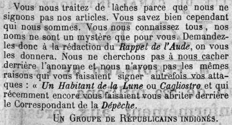 rappel de l'aude,courrier de l'aude