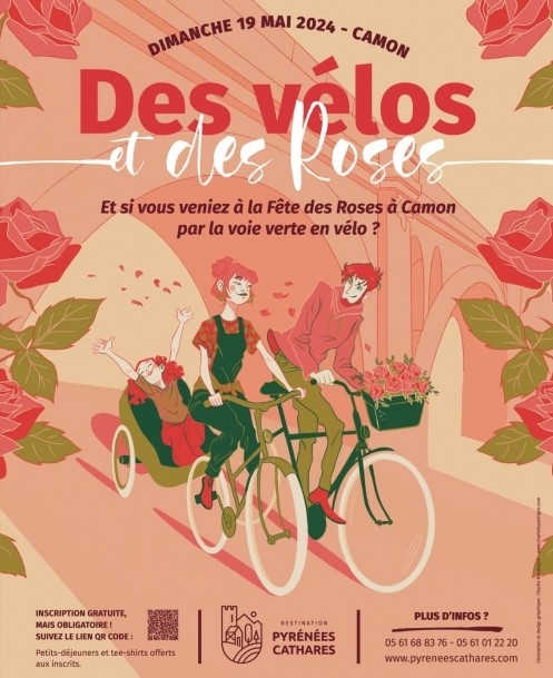 des vélos et des roses