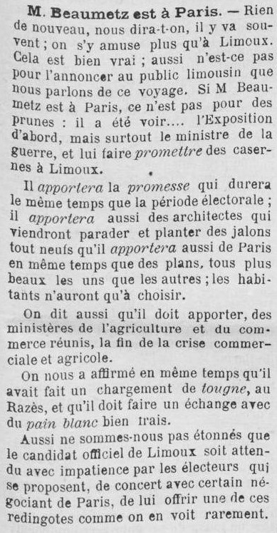 rappel de l'aude